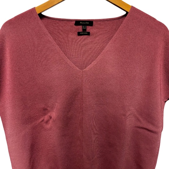 Massimo Dutti | Women's V-Neck Knit Sweater Top - Picture 3 of 7